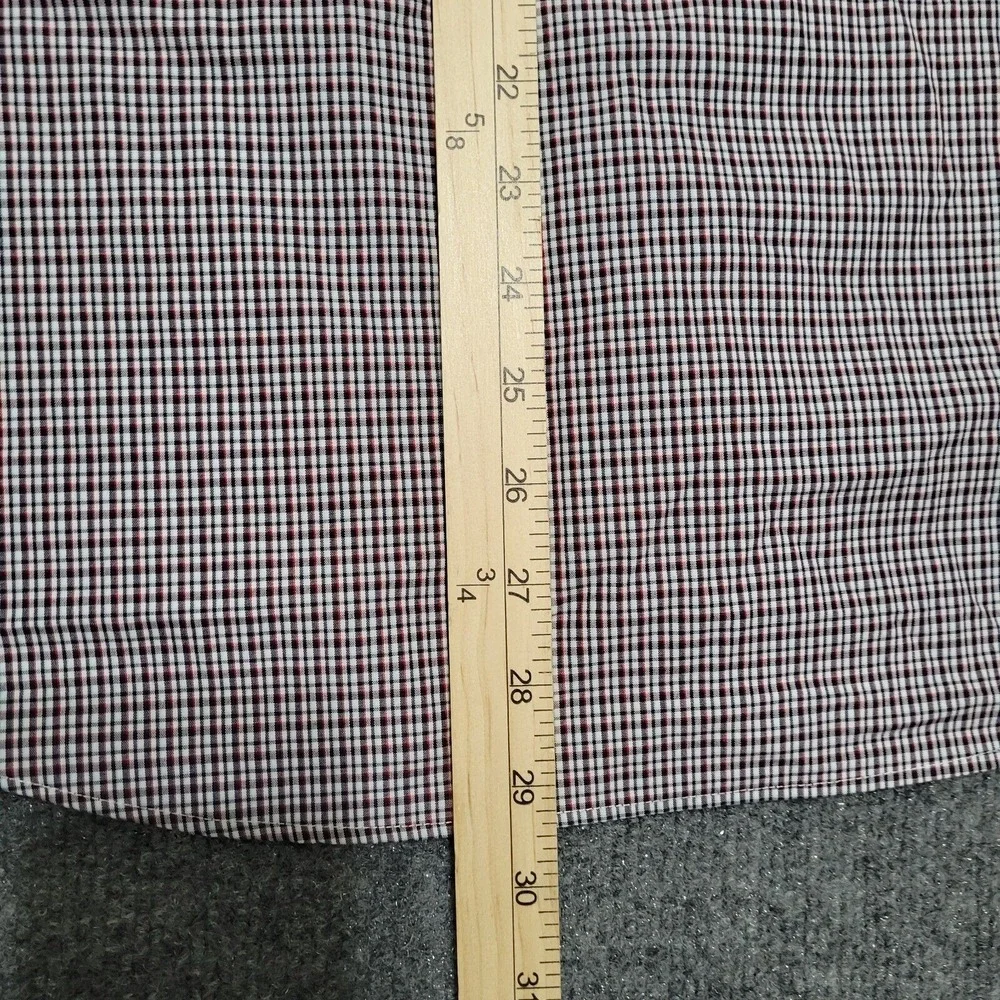 Eddie Bauer Shirt Mens Small Wrinkle Resistant Button Down Blue Red Plaid Cotton - Picture 5 of 9